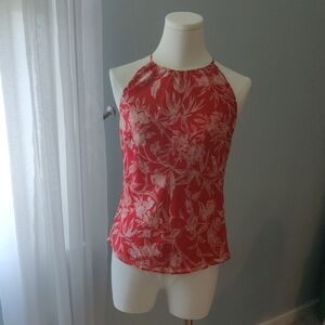 Floral Orange Halter Top